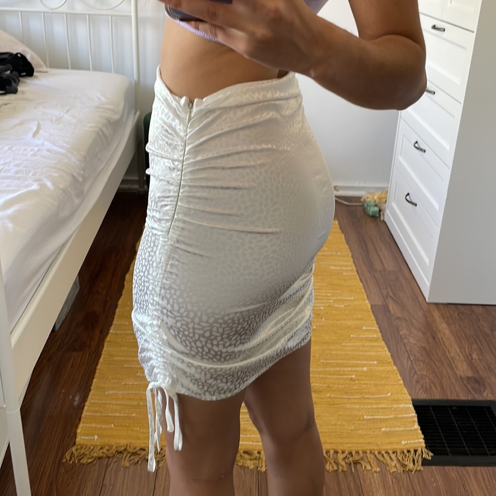 White Silk skirt
